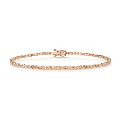 Buy 9ct Rose Gold Diamond Bracelet in UK 0.36ct